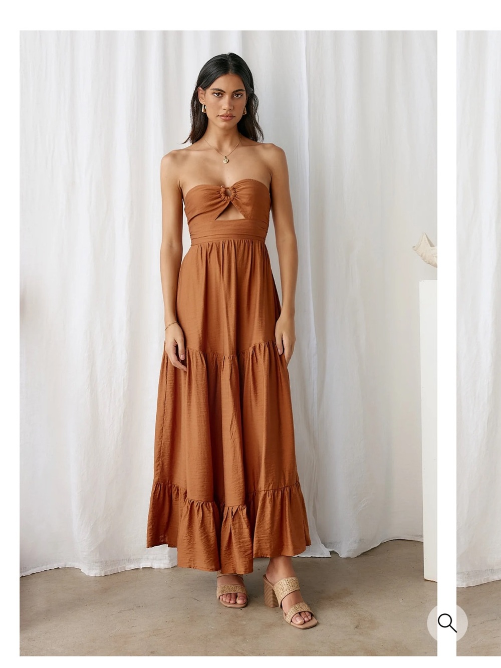 Let's Fly Away Maxi Dress Tan